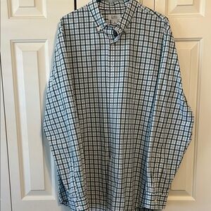 Croft and Barrow Green and White Checkered Shirt